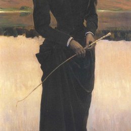 米哈伊尔·涅斯捷罗夫(Mikhail Nesterov)高清作品:Portrait of Olga Nesterova (Woman in a Riding Habit)