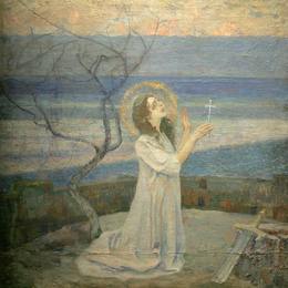 《圣·芭芭拉》米哈伊尔·涅斯捷罗夫(Mikhail Nesterov)高清作品欣赏