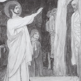 《拉撒路复活》米哈伊尔·涅斯捷罗夫(Mikhail Nesterov)高清作品欣赏