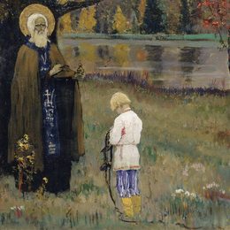 《年轻巴塞洛缪的愿景》米哈伊尔·涅斯捷罗夫(Mikhail Nesterov)高清作品欣赏