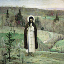 米哈伊尔·涅斯捷罗夫(Mikhail Nesterov)高清作品:Venerable Sergius of Radonezh