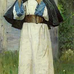 《圣塞尔吉乌斯青年》米哈伊尔·涅斯捷罗夫(Mikhail Nesterov)高清作品欣赏