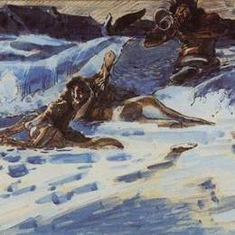 《扮演奈亚德和特里顿》米哈伊尔·弗贝鲁尔(Mikhail Vrubel)高清作品欣赏