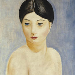 《坐着的裸体女人》莫依斯·基思林(Moise Kisling)高清作品欣赏
