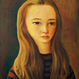 《留长头发的年轻女孩》莫依斯·基思林(Moise Kisling)高清作品欣赏