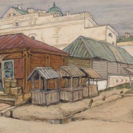 《乌克兰切尔尼希夫观》莫斯塔拉夫·多布尔日茨基(Mstislav Dobuzhinsky)高清作品欣赏