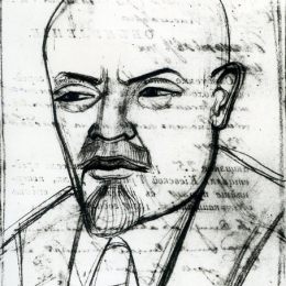 《弗拉基米尔·列宁的肖像》米哈伊罗博伊丘克(Mykhailo Boychuk)高清作品欣赏