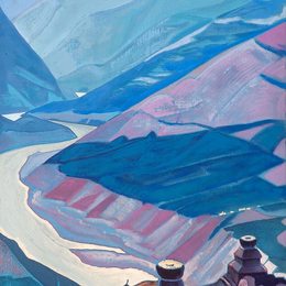 尼古拉斯·罗瑞奇(Nicholas Roerich)高清作品:Chandra-Bhaga (Path to Triloknath)