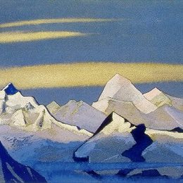 《喜马拉雅山脉。珠穆朗玛峰。》尼古拉斯·罗瑞奇(Nicholas Roerich)高清作品欣赏
