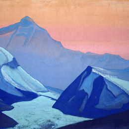 《喜马拉雅山脉。珠穆朗玛峰。》尼古拉斯·罗瑞奇(Nicholas Roerich)高清作品欣赏
