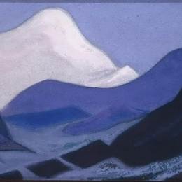 《康宗。粉红色的峰。》尼古拉斯·罗瑞奇(Nicholas Roerich)高清作品欣赏