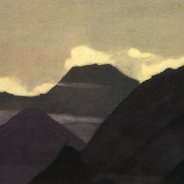 尼古拉斯·罗瑞奇(Nicholas Roerich)高清作品:Kuluta. Mountains before the sunset.