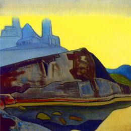 尼古拉斯·罗瑞奇(Nicholas Roerich)高清作品:Linnasaari, Ladoga lake