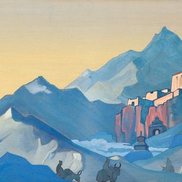 尼古拉斯·罗瑞奇(Nicholas Roerich)高清作品:Path to Kailas. Monastery.