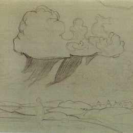 尼古拉斯·罗瑞奇(Nicholas Roerich)高清作品:Procopius the Righteous removes a cloud of stone from the Gr