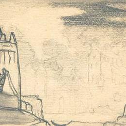 尼古拉斯·罗瑞奇(Nicholas Roerich)高清作品:Scenery sketch for Mussorgskys opera &amp;ampquotKhov