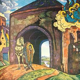 尼古拉斯·罗瑞奇(Nicholas Roerich)高清作品:St. Mercurius of Smolensk