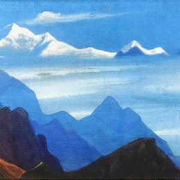 《喜马拉雅山的荣耀》尼古拉斯·罗瑞奇(Nicholas Roerich)高清作品欣赏