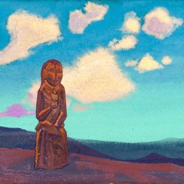 《杯子的持有者。蒙古。》尼古拉斯·罗瑞奇(Nicholas Roerich)高清作品欣赏