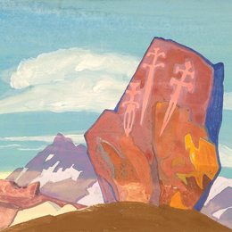 《三剑》尼古拉斯·罗瑞奇(Nicholas Roerich)高清作品欣赏