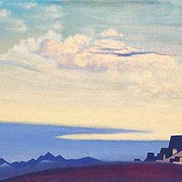 《西藏。傍晚。》尼古拉斯·罗瑞奇(Nicholas Roerich)高清作品欣赏