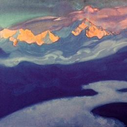 尼古拉斯·罗瑞奇(Nicholas Roerich)高清作品:View of Kangchenjunga from Turpindar