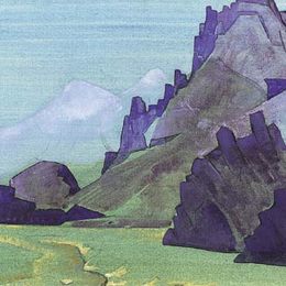 《喜马拉雅山麓景观》尼古拉斯·罗瑞奇(Nicholas Roerich)高清作品欣赏