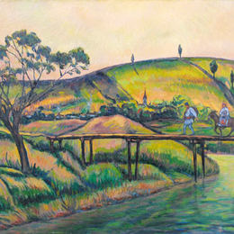 尼古拉·达拉斯库(Nicolae Darascu)高清作品:Landscape with Bridge at Vlaici