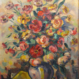 《用鲜花的花瓶》尼古拉·达拉斯库(Nicolae Darascu)高清作品欣赏