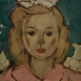 《粉红色的女孩》尼古拉托尼扎(Nicolae Tonitza)高清作品欣赏