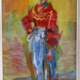 《有一件红色女衬衫的吉普赛妇女》尼古拉·马丁诺斯基(Nikola Martinoski)高清作品欣赏