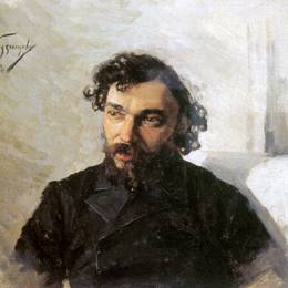 尼古莱·库兹涅佐夫(Nikolai Kuznetsov)高清作品:Portrait of Artist Ivan Pokhitonov