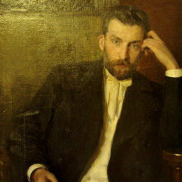 尼古莱·库兹涅佐夫(Nikolai Kuznetsov)高清作品:Portrait of the artist Albert Benois