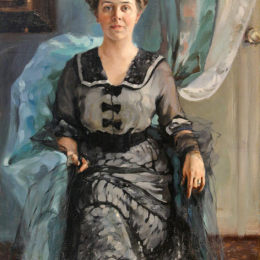 尼古莱·库兹涅佐夫(Nikolai Kuznetsov)高清作品:Portrait of the wife of aviator S. Utochkin