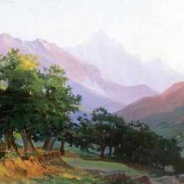 《卡拉拉山区的橡树》尼古拉格(Nikolai Ge)高清作品欣赏