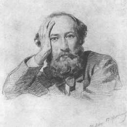 《俄罗斯男中音歌剧歌手根纳季康德拉季耶夫的画像》尼古拉格(Nikolai Ge)高清作品欣赏