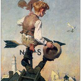 《在世界之上》诺曼·洛克威尔(Norman Rockwell)高清作品欣赏