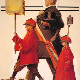 《游行》诺曼·洛克威尔(Norman Rockwell)高清作品欣赏