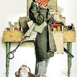 《读书本》诺曼·洛克威尔(Norman Rockwell)高清作品欣赏