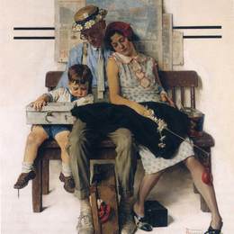 《从家庭度假》诺曼·洛克威尔(Norman Rockwell)高清作品欣赏