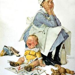 《保姆》诺曼·洛克威尔(Norman Rockwell)高清作品欣赏