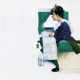 《飞机旅行》诺曼·洛克威尔(Norman Rockwell)高清作品欣赏