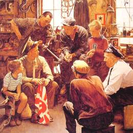 《返乡海洋》诺曼·洛克威尔(Norman Rockwell)高清作品欣赏