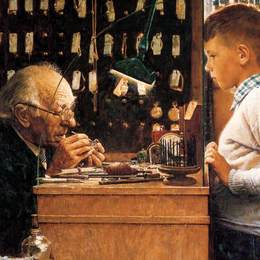 《瑞士钟表制造商》诺曼·洛克威尔(Norman Rockwell)高清作品欣赏