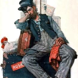 《冲》诺曼·洛克威尔(Norman Rockwell)高清作品欣赏