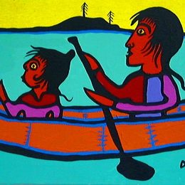 《爷爷摘草药》诺娃尔·墨里塞奥(Norval Morrisseau)高清作品欣赏