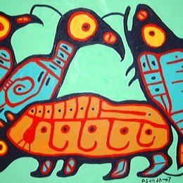 《生命周期》诺娃尔·墨里塞奥(Norval Morrisseau)高清作品欣赏