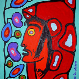 《望春》诺娃尔·墨里塞奥(Norval Morrisseau)高清作品欣赏