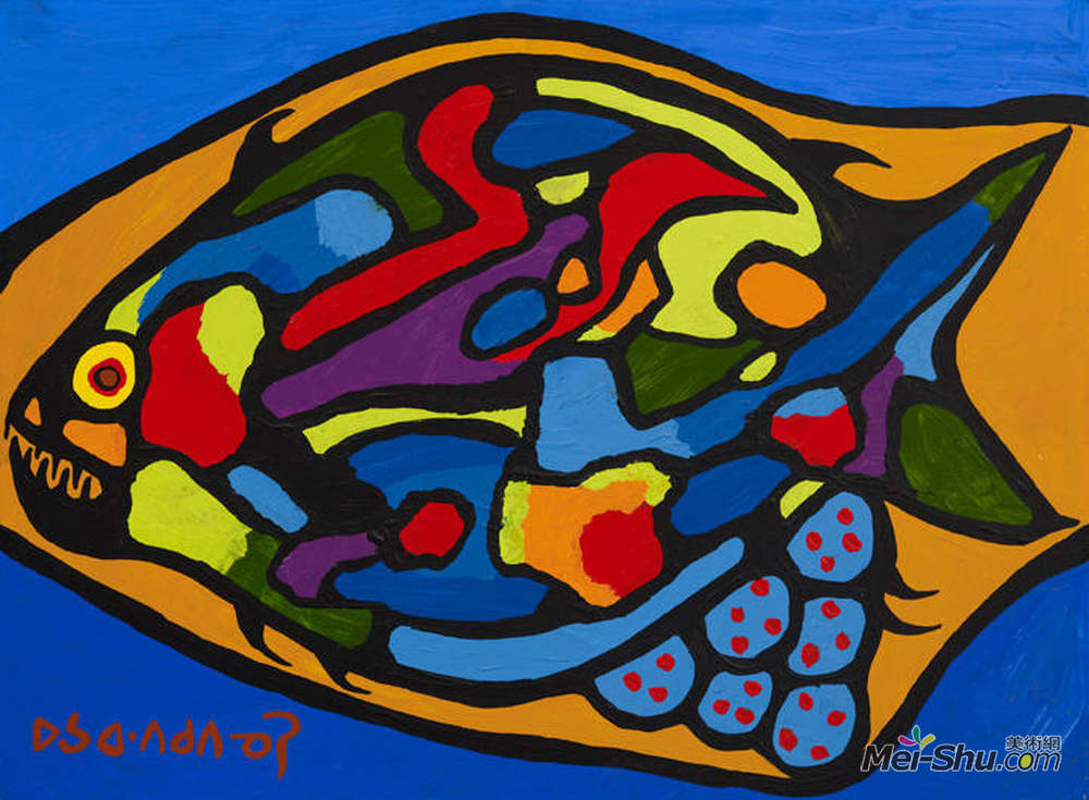 诺娃尔·墨里塞奥(norval morrisseau)高清作品《穿越时间之门的神圣