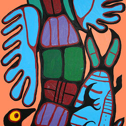 《精灵助手》诺娃尔·墨里塞奥(Norval Morrisseau)高清作品欣赏